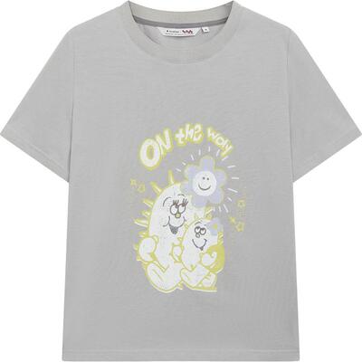 播短袖T恤女夏季商场同款可露丽宽松别致洋气上衣BDR2YD1040