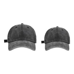 水洗做旧棒球帽宽帽檐大脸显脸小女复古灰色牛仔鸭舌帽男款大头围