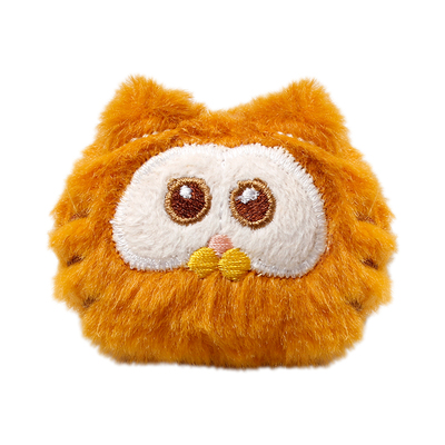 秋冬毛绒卡通加菲猫发夹少女边夹