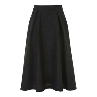 【朗姿Basic衣橱】王楚然同款法式小香风黑色半裙赫本风大摆裙