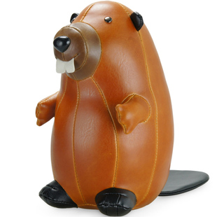 新居情人节礼物台湾Zuny小浣熊海狸河狸书档 生日礼品摆件手工