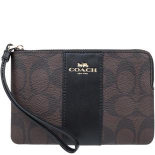 【自营】COACH/蔻驰迷你女士PVC配皮手拿包F58035