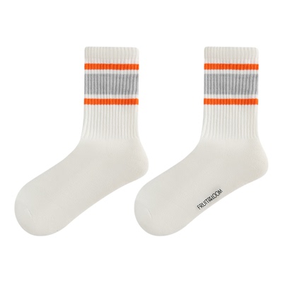 鲜果布衣中筒袜运动休闲透气