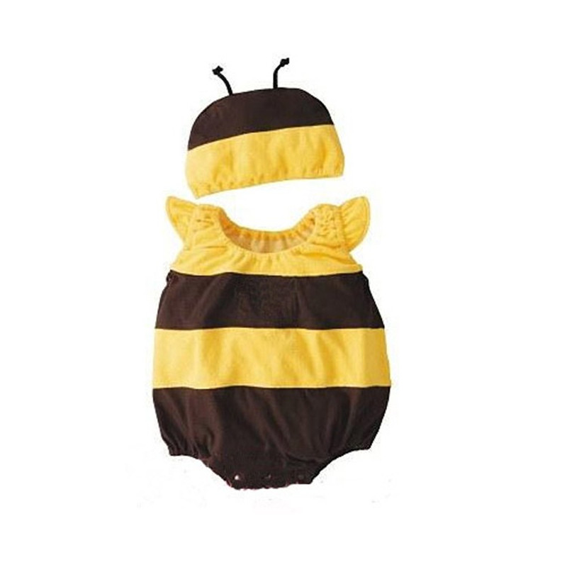 新MONRIL蜜蜂动物造型短袖Toddler爬服宝宝棉质INS卡通夏季哈衣