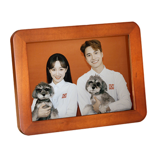 复古实木相框空框照片定制diy毕业纪念情侣合照6寸打印做相册摆台