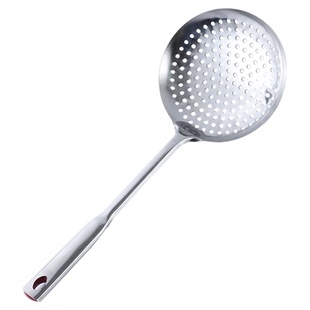 加厚油炸火锅大漏勺家用大码不锈钢厨师油鼓漏厨房大号过滤网漏勺