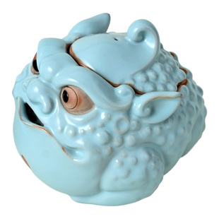 金蟾功夫茶壶泡茶宝瓶手抓壶高端汝窑茶具稀奇古怪创意搞怪手把壶