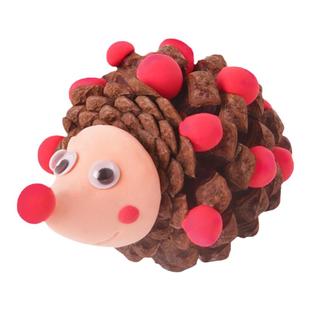 手工diy儿童幼儿园活动自然粘土制作材料马年美劳男女童创意松果