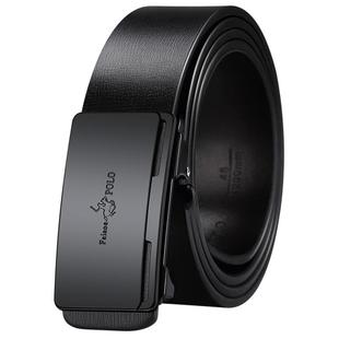 保罗皮带男真皮纯牛皮自动扣年轻人裤腰带潮韩版商务百搭中年裤带