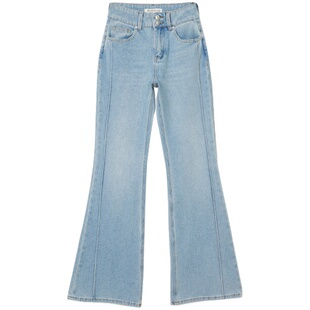 RUGOSAM「微喇裤系列」早秋上新丨高腰女修身弹力牛仔裤RB0521