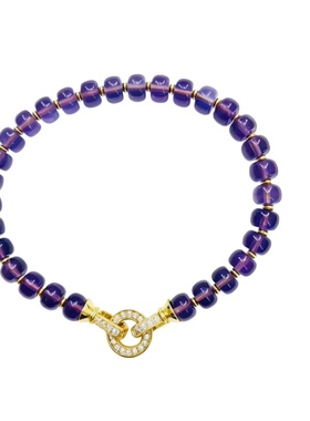 天然紫水晶手串九紫离火生肖本命