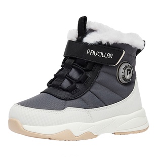 普西拉童鞋2025冬季新款加绒加厚儿童雪地靴男童女童保暖宝宝鞋子