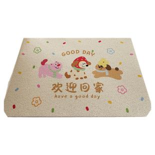 门口地垫入户门垫家用免洗地毯高级奶油入门脚垫门外室外专用垫子