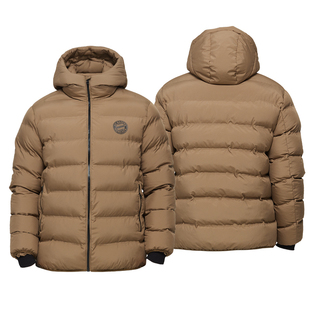 【官方正版】拜仁足球俱乐部丨秋冬款棕色棉服加厚连帽外套