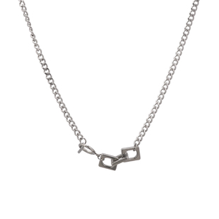 KANSAI新款OT外方内圆环吊坠项链钛钢冷淡风潮流嘻哈配饰欧美酷潮