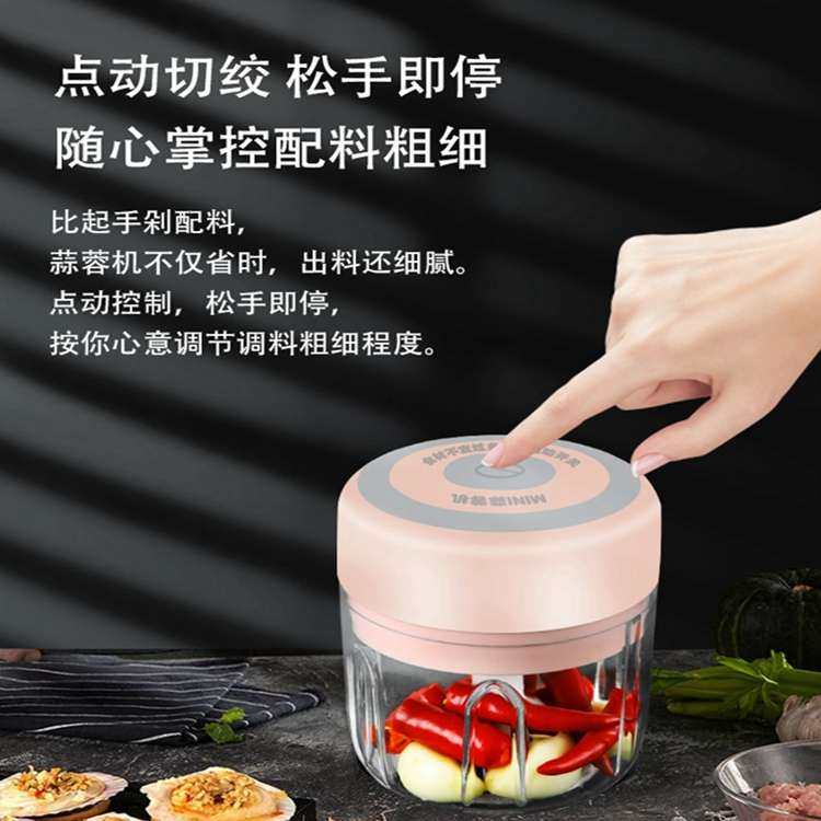 电动捣蒜泥神器大蒜捣碎蒜泥打蒜蓉机小型搅拉蒜家用辣椒搅拌机