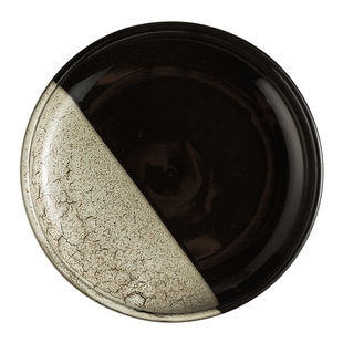 家用深盘子陶瓷盘 加深日式菜盘大号汤盘平盘 创意餐具圆形西餐盘