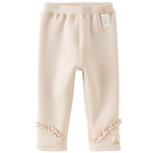 戴维贝拉儿童A类打底裤女童冬装新款加绒裤子2026女宝弹力紧身裤