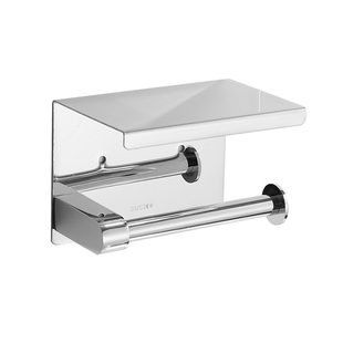 卫生间厕纸盒免打孔304不锈钢酒店厕所放手机置物架纸巾盒卷纸架