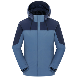 冲锋衣定制工作服印LOGO防寒服加厚4S店可拆卸防风透气工装两件套