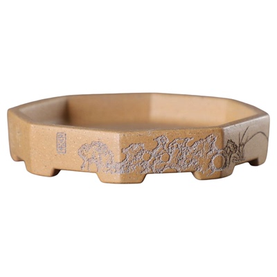 『微型浅八方』暖暖精选手工紫砂微盆景菖蒲假山 张克磊