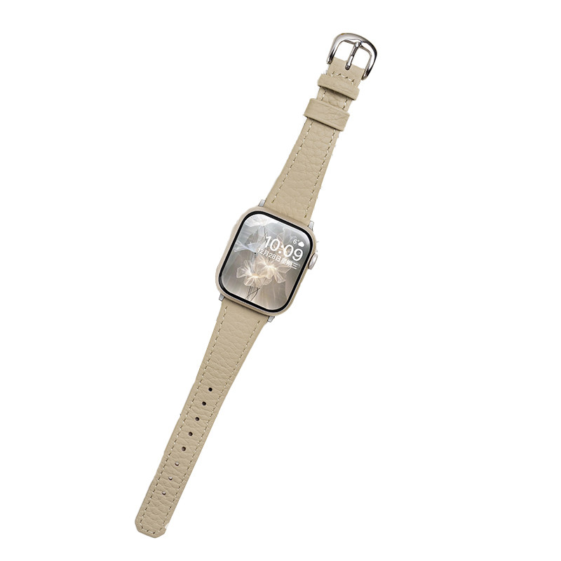 匠戴适用iWatch荔枝皮纹针扣表带