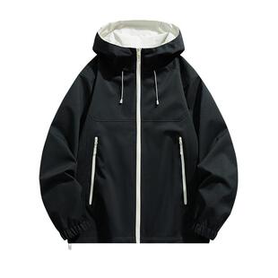 双面穿外套男款春秋季潮流夹克痞帅气休闲褂子上衣服潮牌冲锋风衣