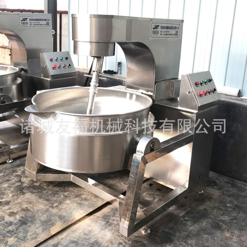 燃气加热酱料行星搅拌炒锅500L钵钵鸡炒制锅全自动预制菜炒菜机