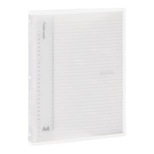 富美高两段式活页本试不可档系列透明防水透明A4收纳袋加厚笔记本活页半透明磨砂多尺寸白色不咯手方便