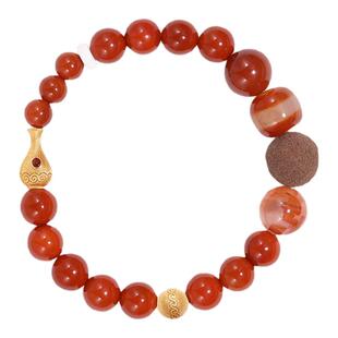 BYROOTS抱树红玛瑙南红多宝藏香珠手串女生日礼物38妇女节礼物