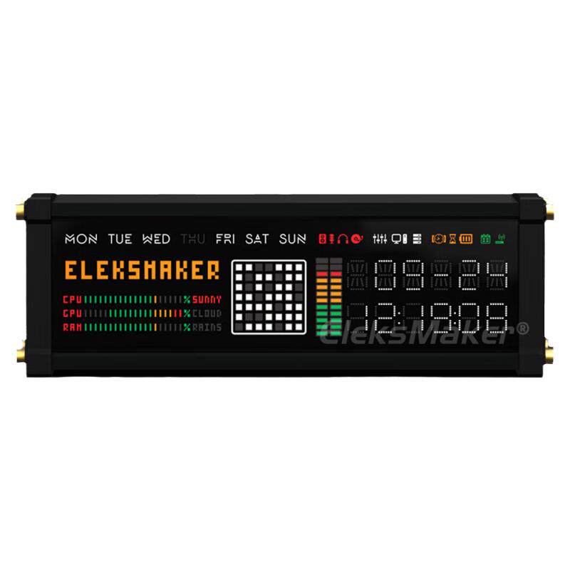 EleksWFD2拟荧光管时钟桌搭摆件