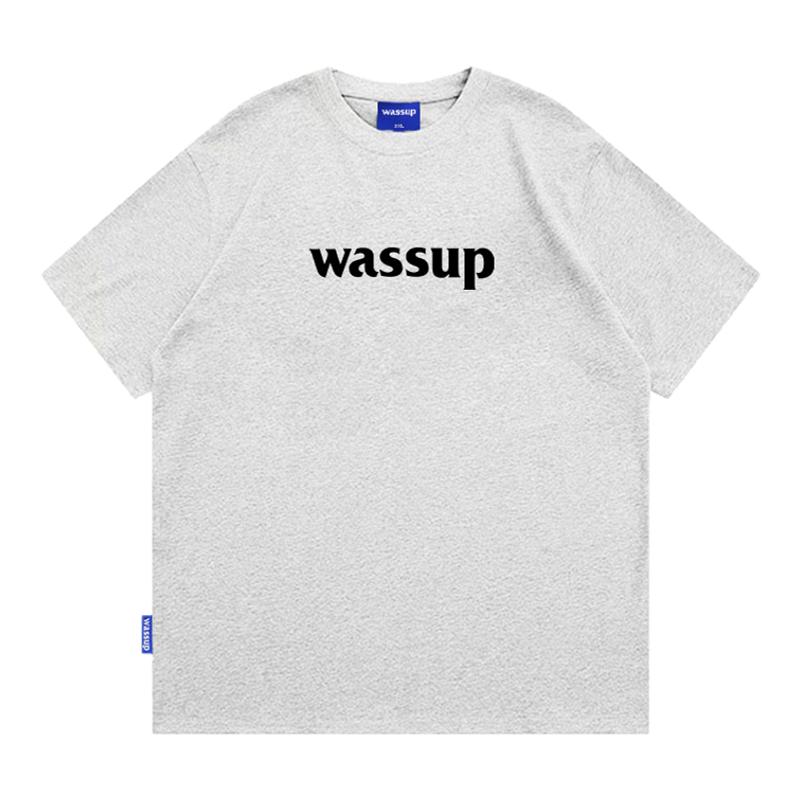 WASSUP纯棉重磅女款字母短袖T恤