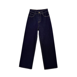 必入百穿不厌~窄版四面弹牛仔裤女秋冬2025新款直筒宽松阔腿长裤