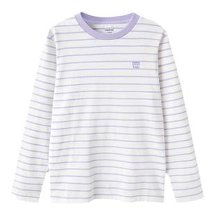 巴拉巴拉儿童长袖t恤女童纯棉打底衫条纹上衣2025秋装新款童装潮5