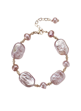 设计师手作巴洛克方糖珍珠手链