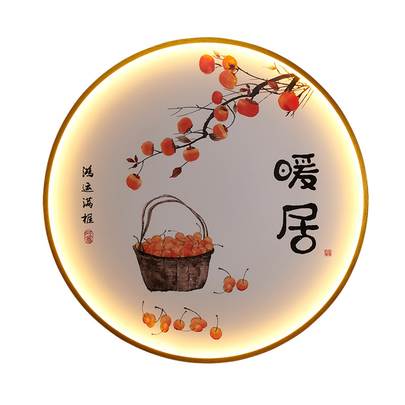 新款楼梯背景墙壁画灯睿璨莎