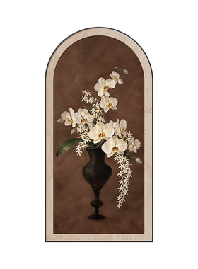 【花开富贵寓意好】中古风玄关画