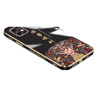 送钢化膜苹果11手机壳诸事顺利iPhone13promax软壳12mini电镀8plus硅胶xsmax全包镜头xr国潮XS套7plus/se2/6s