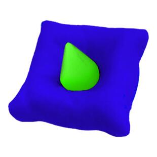 TELLEAR陶野克莱因蓝荧光绿立体铆钉枕头朋克未来Y2K耳钉环夹前卫