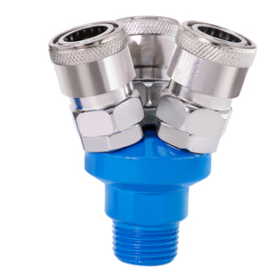 C式快速接头圆二通SMV 圆三通SMY气泵空压机气动快插接头气管配件