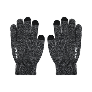 卡尔美手套可触屏秋冬保暖防寒防滑运动骑行儿童足球训练全指手套