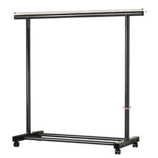 简易晾衣架落地家用卧室可移动挂衣架室内衣帽架宿舍单杆架子凉衣