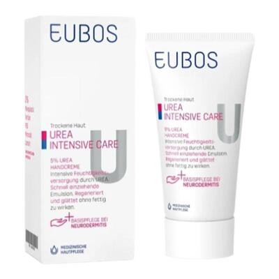 欧洲直邮Eubos德国进口保湿护理干性皮肤5%尿素护手霜75ml正品