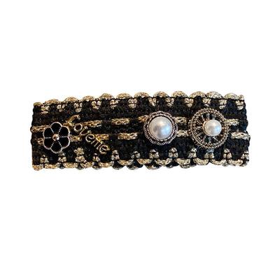 小香风格子发夹布艺小熊发卡