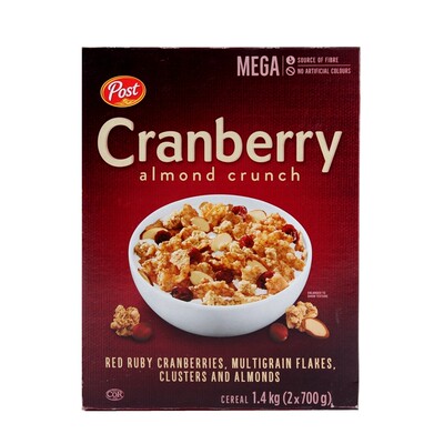 post现货加拿大蔓越莓水果燕麦片