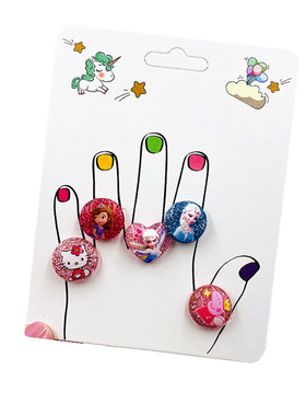 玩具幼儿园卡通小学生开口戒指