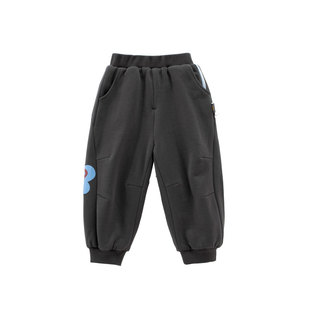 童泰儿童加里裤子男童双层长裤春秋外穿休闲宽松卫裤男孩春装宝宝