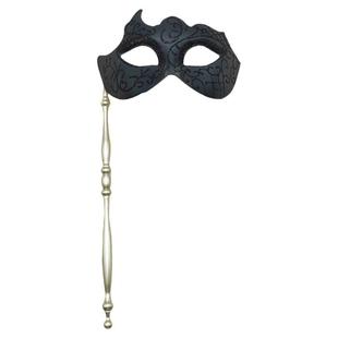 帅气古风装扮手持面罩半脸舞会彩绘手拿面具可拆卸威尼斯男女道具