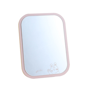 桌面小镜子化妆镜学生宿舍台式梳妆镜工位可立便携随身镜可爱圆镜