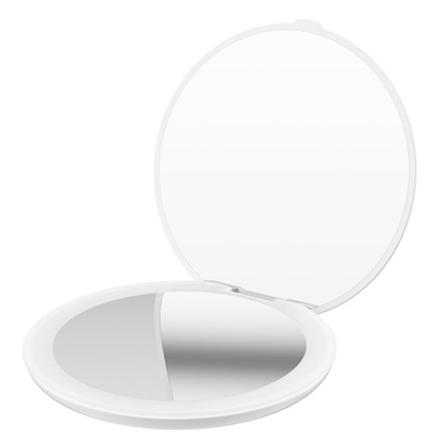 【4K高清5倍放大】手持led化妆镜